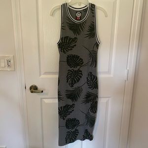 Tropical design midi dress